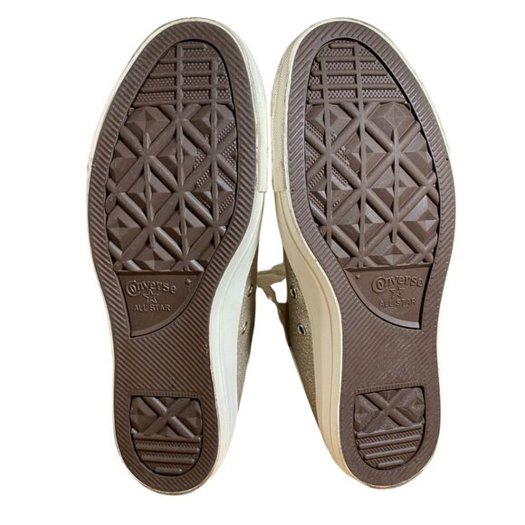 Converse Chuck Taylor All Star Glitter High Tops – Light Gold – Women’s 9 - Picture 6 of 10